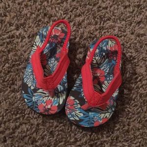 Floral OshKosh flip flops